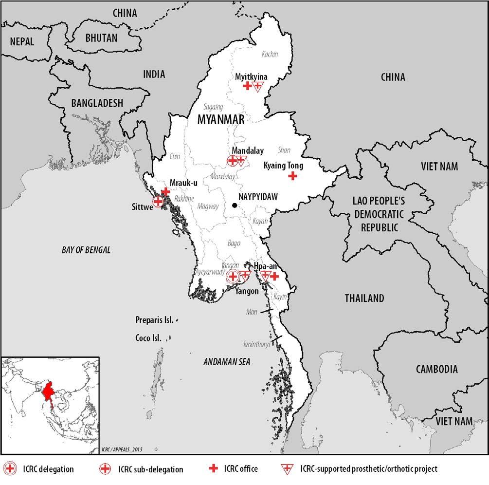MYANMAR The ICRC began working in Myanmar in 1986.