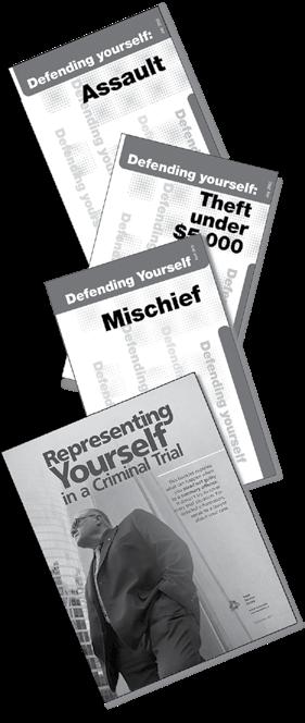 Also available Defending Yourself series Booklets on how to