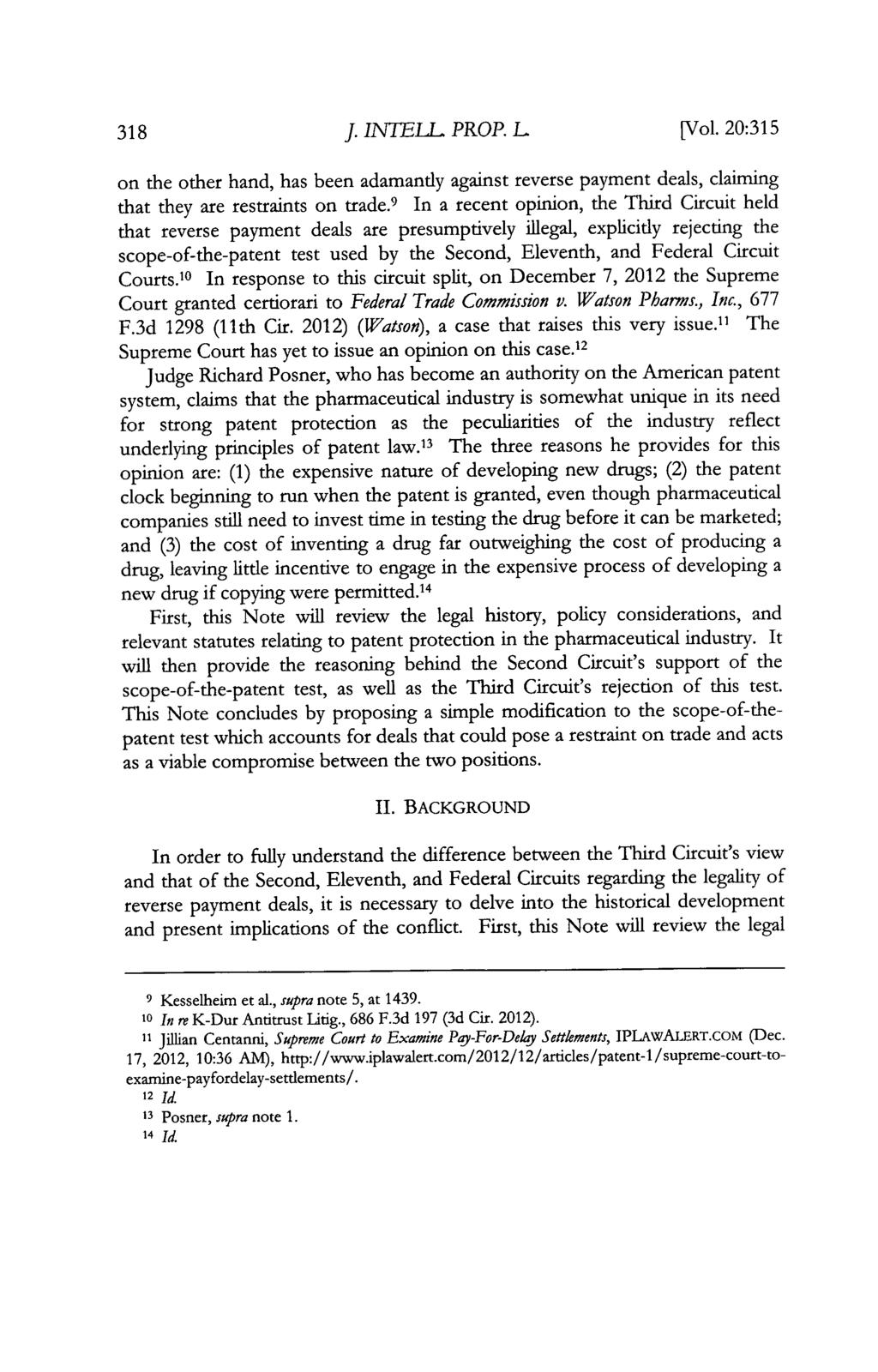Journal of Intellectual Property Law, Vol. 20, Iss. 2 [2013], Art. 3 318 J. INTELL PROP. L [Vol.