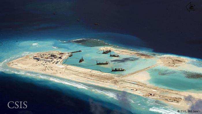 At the same time, China is rapidly fortifying several atolls west to the Philippines, and turning them into military bases.