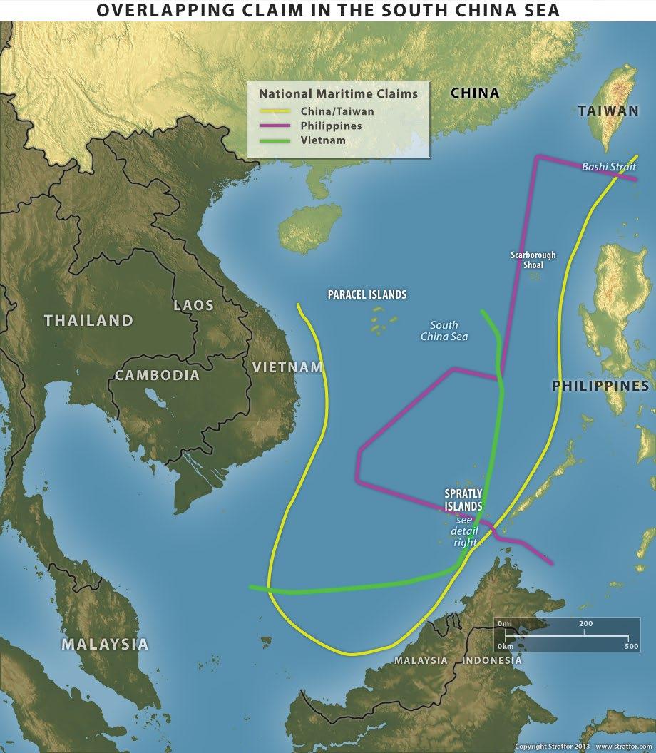 South China Sea claims in the past.