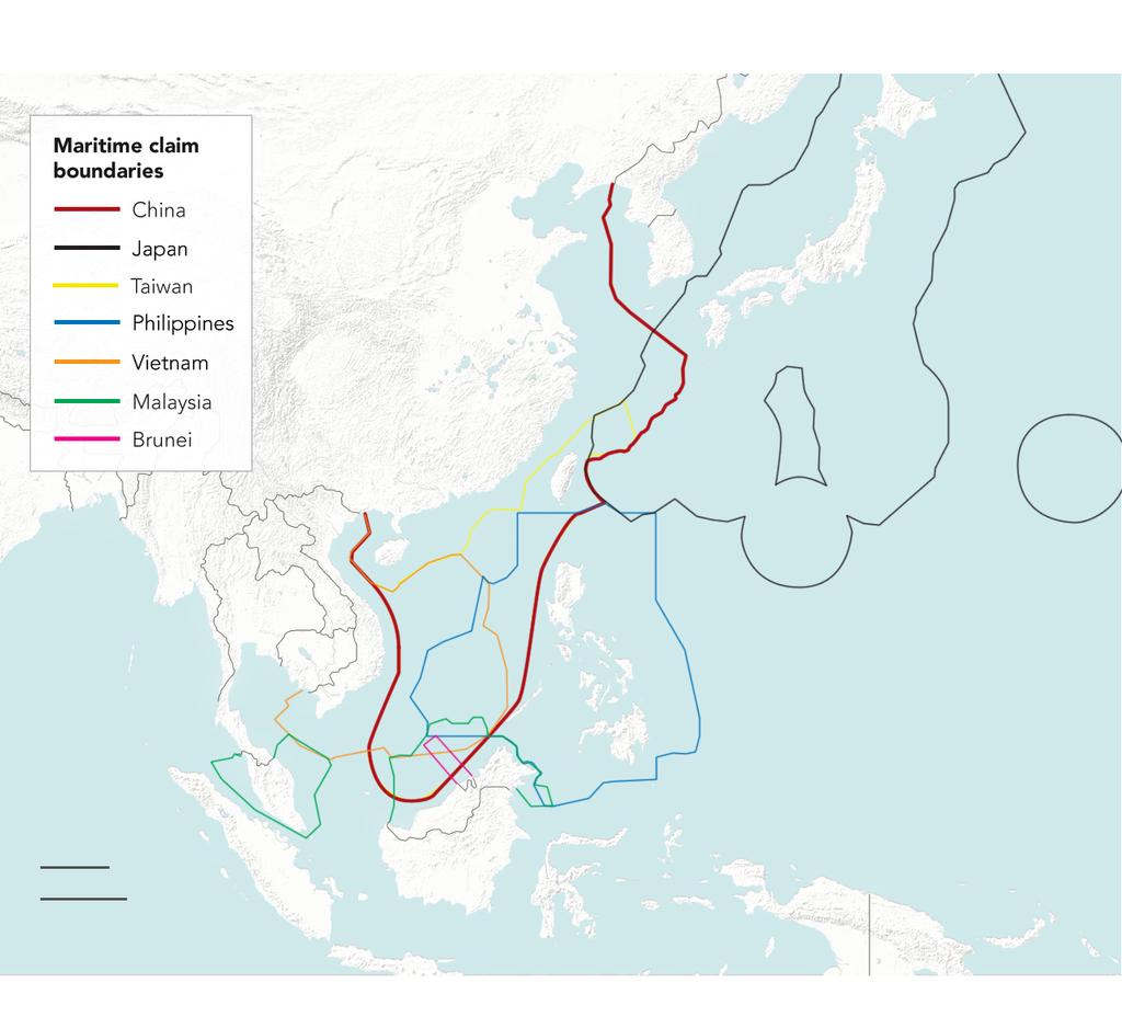 East Asian Maritime Claims The Pacific Rim has numerous overlapping maritime claims.