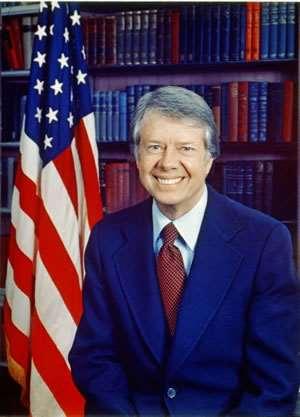 JIMMY CARTER In 1976 Georgia Democratic Governor Jimmy Carter beat Ford for the presidency. Carter s administration was heavily influenced by international issues.