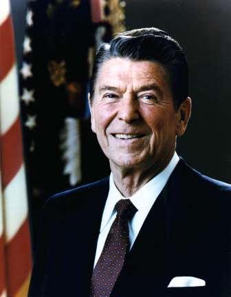 RONALD REAGAN Ronald Reagan, former governor of California elected President in 1980. As a conservative, Reagan believed that the federal government should have a smaller role in American life.