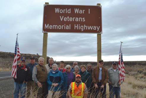 WWI Veterans Memorial Highway sign WWII