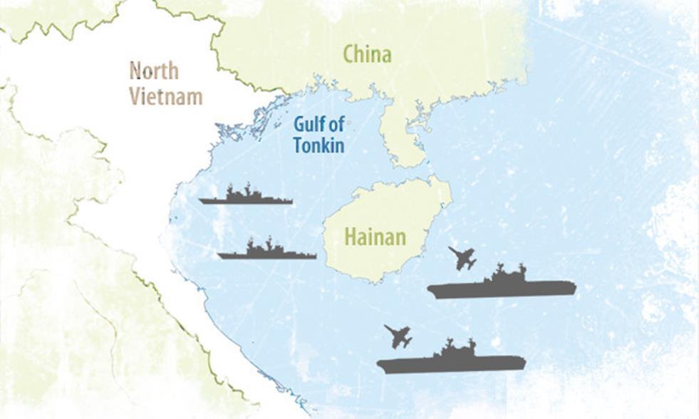 GULF OF TONKIN INCIDENTS The US supported South Vietnam in the war effort to contain Communism; the US had ships off the coast of Vietnam 1964- US Maddox claims that it was attacked by North