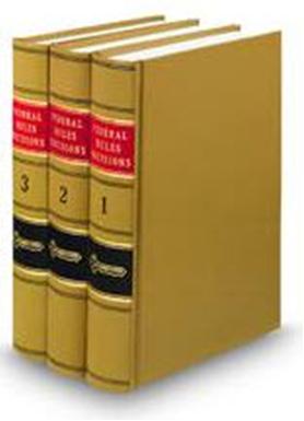 Essential Skills for Paralegals: Volume I Federal Rules Decisions This set of books reports full U.S. District Court opinions where a federal rule or regulation is being applied, and where that court has decided not to designate the opinion for publication.