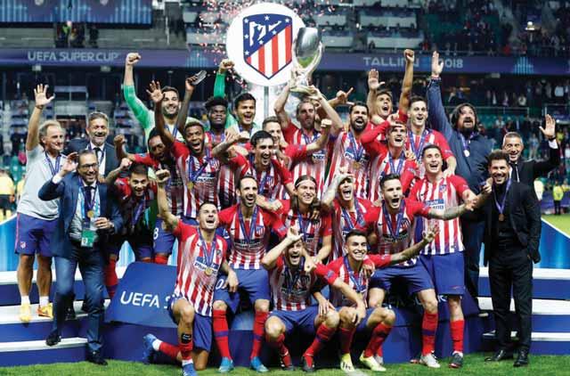 LUCKNOW FRIDAY AUGUST 17, 2018 sport 15 The other champions from Madrid Atletico rally to outplay sans-ronaldo Real in UEFA Supercup Final AP n TALLINN, ESTONIA A tletico Madrid finally got the