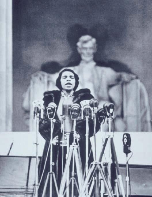 period: a performance by the African-American singer Marian Anderson in 1939.