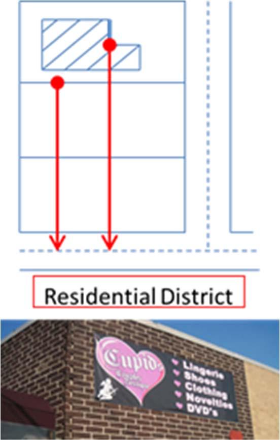 18 Measurement for adult use permit Minimum 500 radius from residential area for adult uses Begin measurement from: Property line; or Building entrance