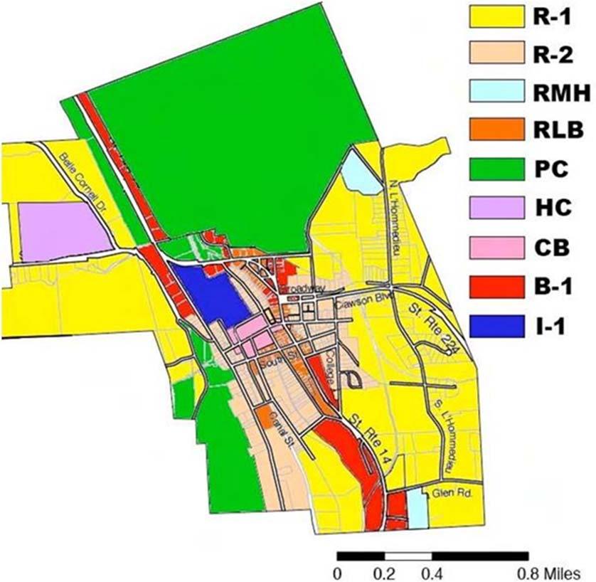 3 Zoning Divides municipality into districts Goal: avoid incompatible land uses Regulates: Land