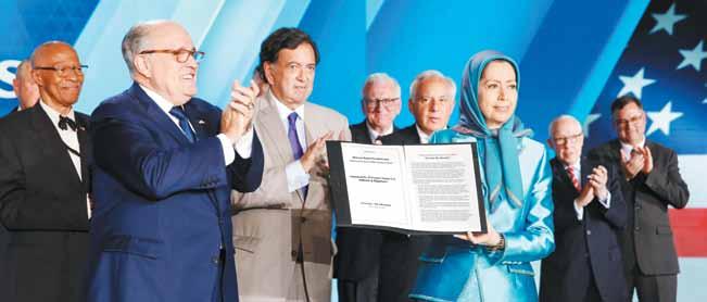 Statement by 33 Former Senior U.S. Officials & Dignitaries in Support of Maryam Rajavi s 10-point Plan for the Future of Iran Signatories: Villepinte, France, June 30, 2018 Mrs.