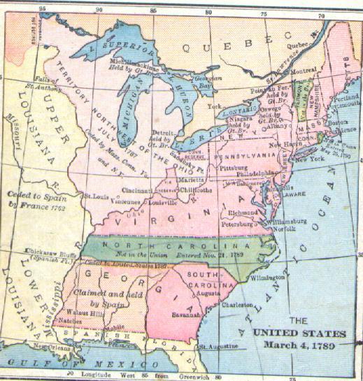 The United States 1789: small agricultural