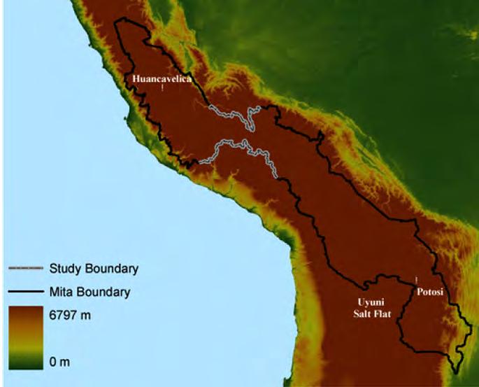 A micro-level: The persistent effects of Peru s mining mita (Dell) The mita was a Spanish forced labor system Required over 200 indigenous communities within a boundary to send 1/7 of adult male