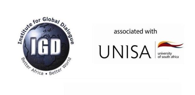 About the Institute for Global Dialogue, associated with UNISA The IGD is an independent foreign policy and diplomacy think tank dedicated to the analysis of and dialogue on global dynamics that have