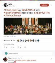NCAI maintains several social media accounts to distribute information, communicate with members, engage with the public, and support the work of tribes and other partners.