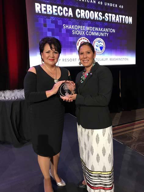 Program Director Rebecca Crooks-Stratton Receives NCAIED 40 Under 40 Award We are proud to announce that the National Center for American Indian Enterprise Development (NCAIED) selected Native