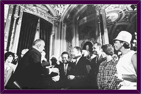 1964: The Civil Rights Act of 1964 is passed, making discrimination on the basis of race, national origin, gender, or religion in voting, public areas, the workplace, and schools illegal.