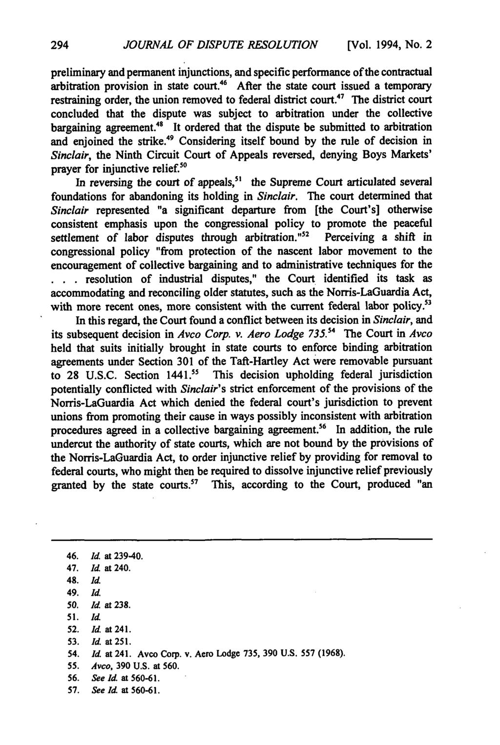 Journal of Dispute Resolution, Vol. 1994, Iss. 2 [1994], Art. 6 JOURNAL OF DISPUTE RESOLUTION [Vol. 1994, No.