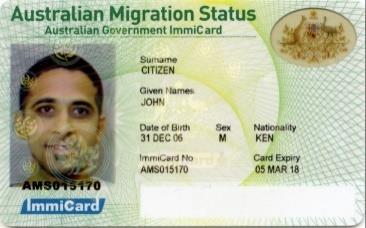 Australian birth certificate.