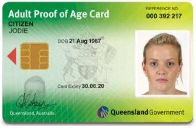 foreign) Australian proof of age card Australian security licence In accordance