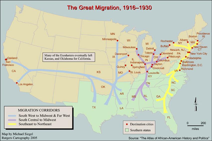 The Great Migration Between 1910 and 1970, 6