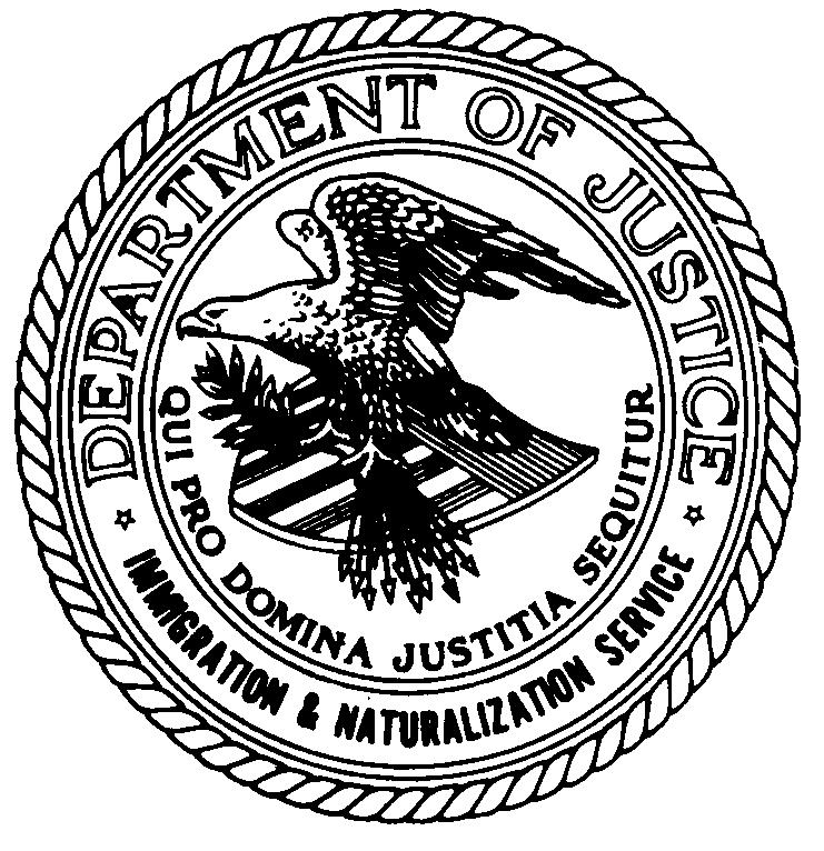 U.S. Department of Justice Immigration and Naturalization Service 1996