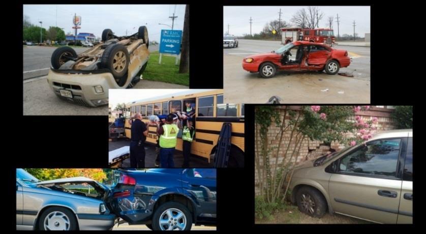 2016 = 632 Vehicle Crashes Worked (-7% from 2015) 2015 = 677 Vehicle Crashes Worked (-6% from 2014) 2014 = 717 Vehicle Crashes Worked (-15% from 2013) 2013 = 847 Vehicle Crashes Worked (+9% from