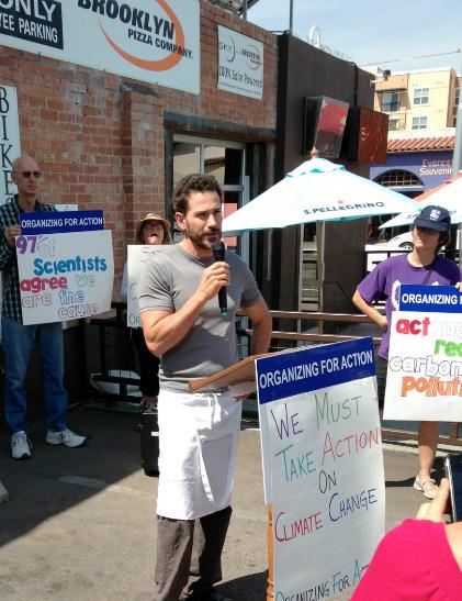 This photo was taken at a press event in support of the climate change campaign in Arizona.