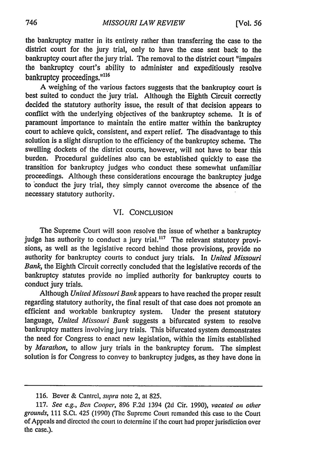 Missouri Law Review, Vol. 56, Iss. 3 [1991], Art. 6 MISSOURI LAW REVIEW [Vol.