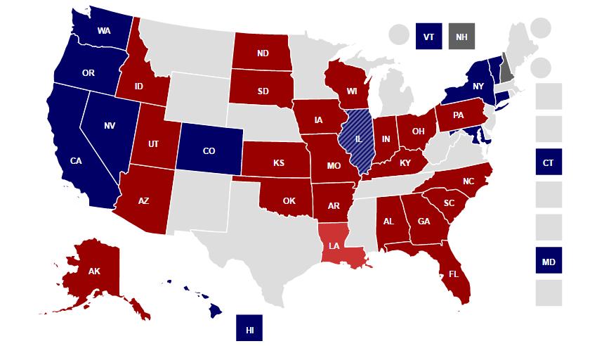 hold New Hampshire, a six-seat majority. Real Clear Politics, Nov. 9, 2016. Of the 34 Senate races throughout the country, 11 were considered competitive.