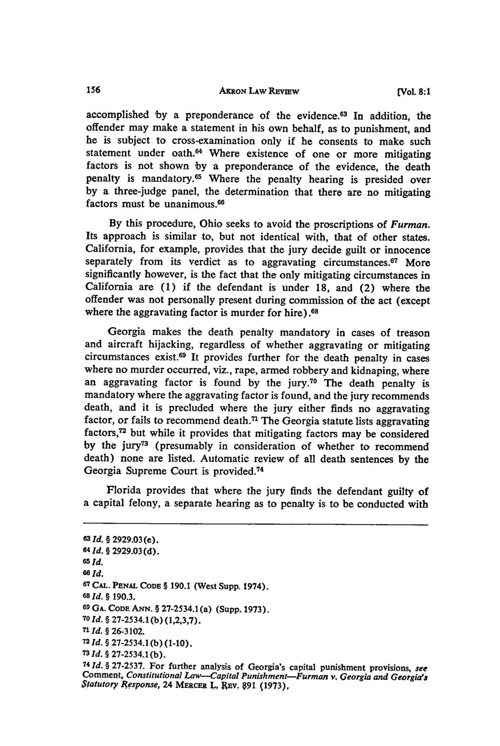 Akron Law Review, Vol. 8 [1975], Iss. 1, Art. 10 AKRON LAW REVIEW [Vol. 8:1 accomplished by a preponderance of the evidence.