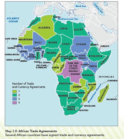 African Integration Africa has many agreements creating loose ties between countries.