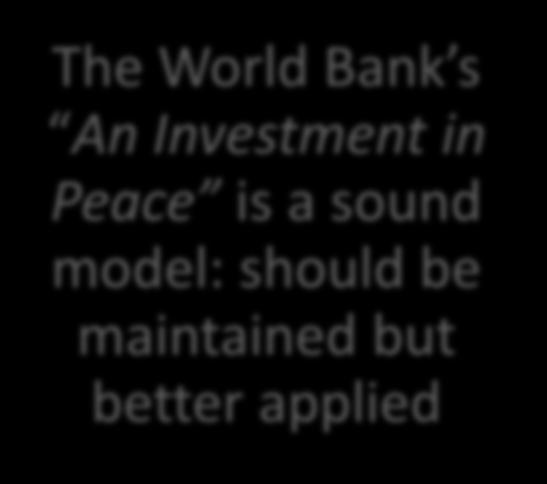 The World Bank s An Investment in Peace