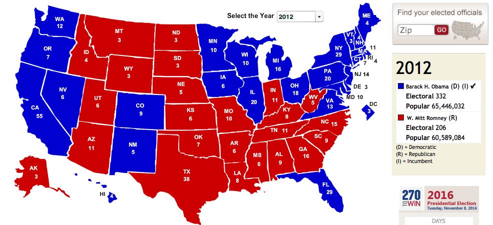 Electoral College vs. Popular Vote 2012 Presidential Election Result «BBC NEWS ELECTORAL COLLEGE MAPS 1948 to 2004 «http://news.bbc.co.uk/2/hi/americas/7456953.stm «http://www.electionsthisyear.