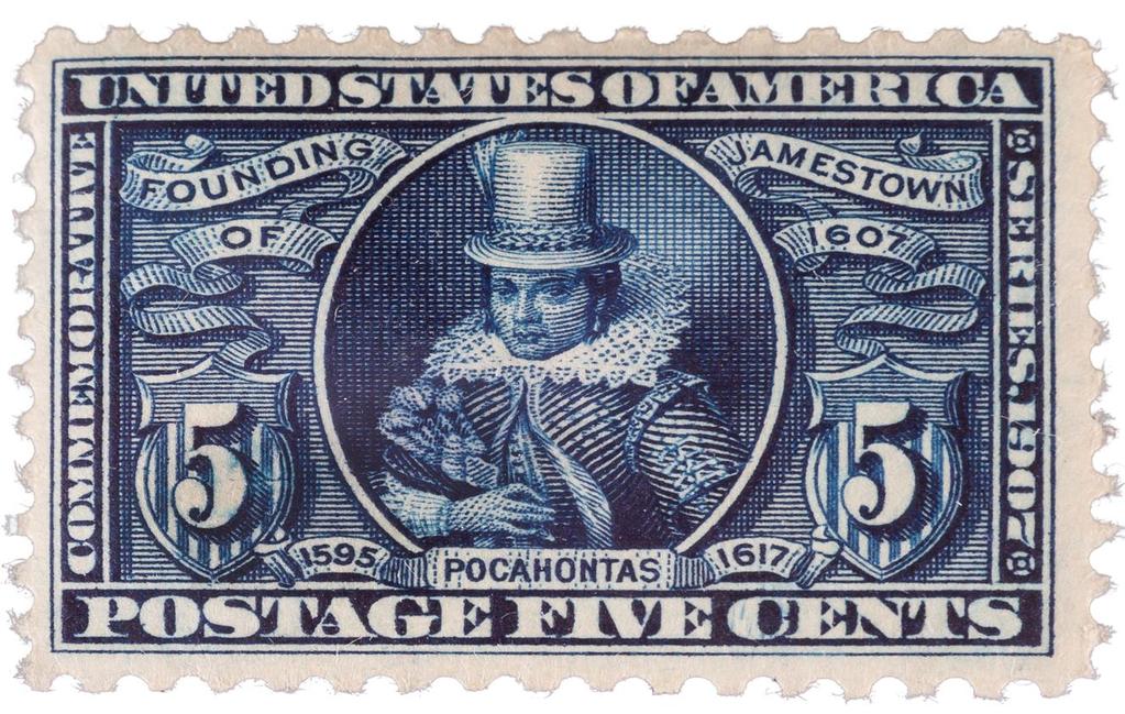 P a g e 11 SET C: COMMERCIAL IMAGES OF POCAHONTAS Five-Cent Stamp, The Bureau of
