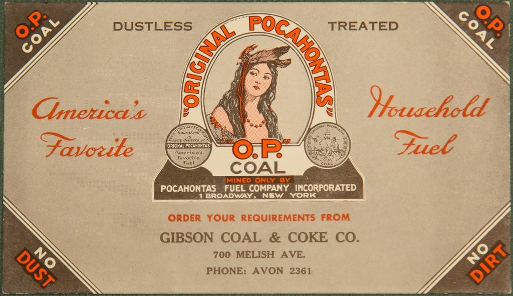 P a g e 9 SET C: COMMERCIAL IMAGES OF POCAHONTAS Original Pocahontas O.P. Coal Ad, Pocahontas Fuel Company, Inc.