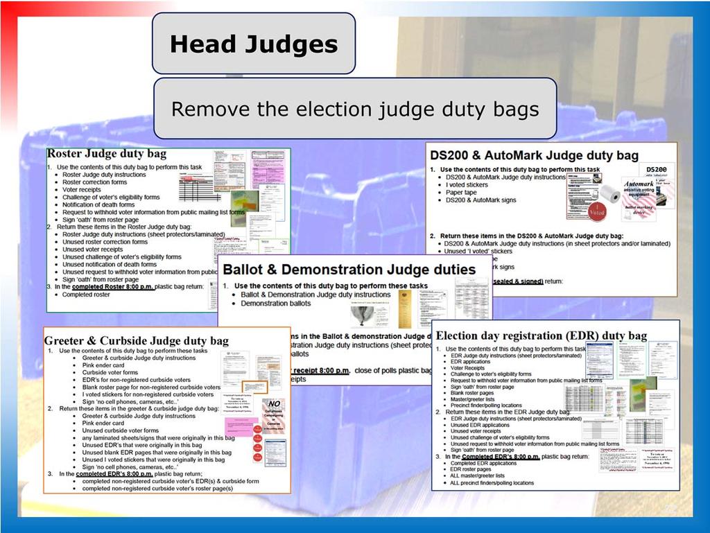Your head judge will remove