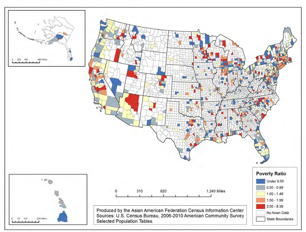 Map 5.1: Ratio of Asians to Non-Hispanic Whites Child Poverty Rates, 2010 Chart 5.2 Growth Rate of Child Poverty Population by Population Group, 2000-2010 So