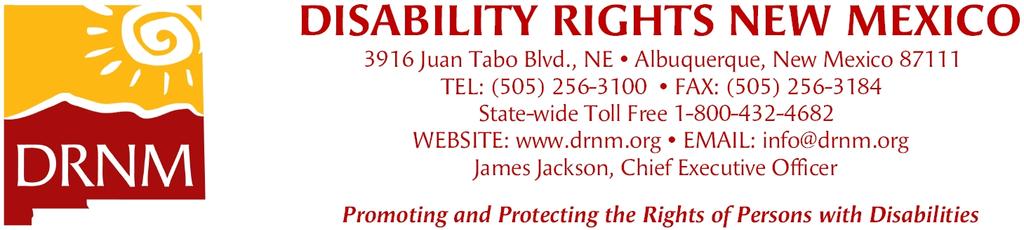 DISABILITY ISSUES IN THE 2018 LEGISLATURE FINAL REPORT Jim Jackson, Chief Executive Officer Disability Rights New Mexico March 9, 2018 Governor signs budget bill.