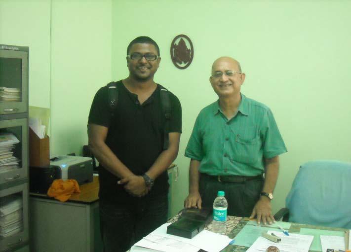 Photographs with Professor Dr. Partha Ghosh (at the left) and Professor Dr.