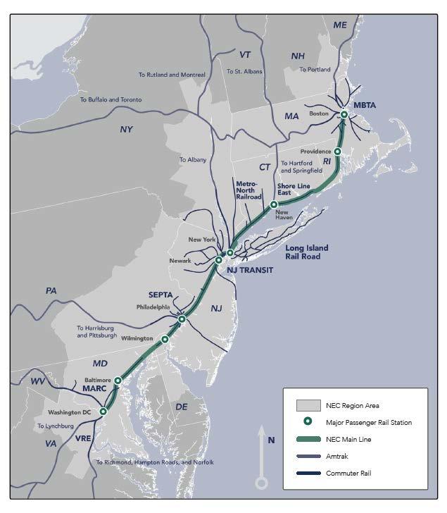 and received access rights to their tracks. The Federal Government formed Conrail in 1976 to consolidate the freight railroad network in the Northeast.