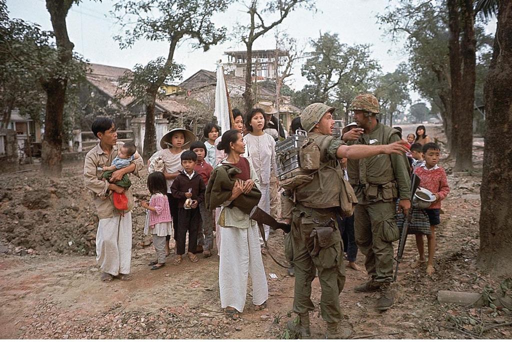 The Tet offensive Many Vietnamese were driven from their homes during the bloody street battles of the 1968