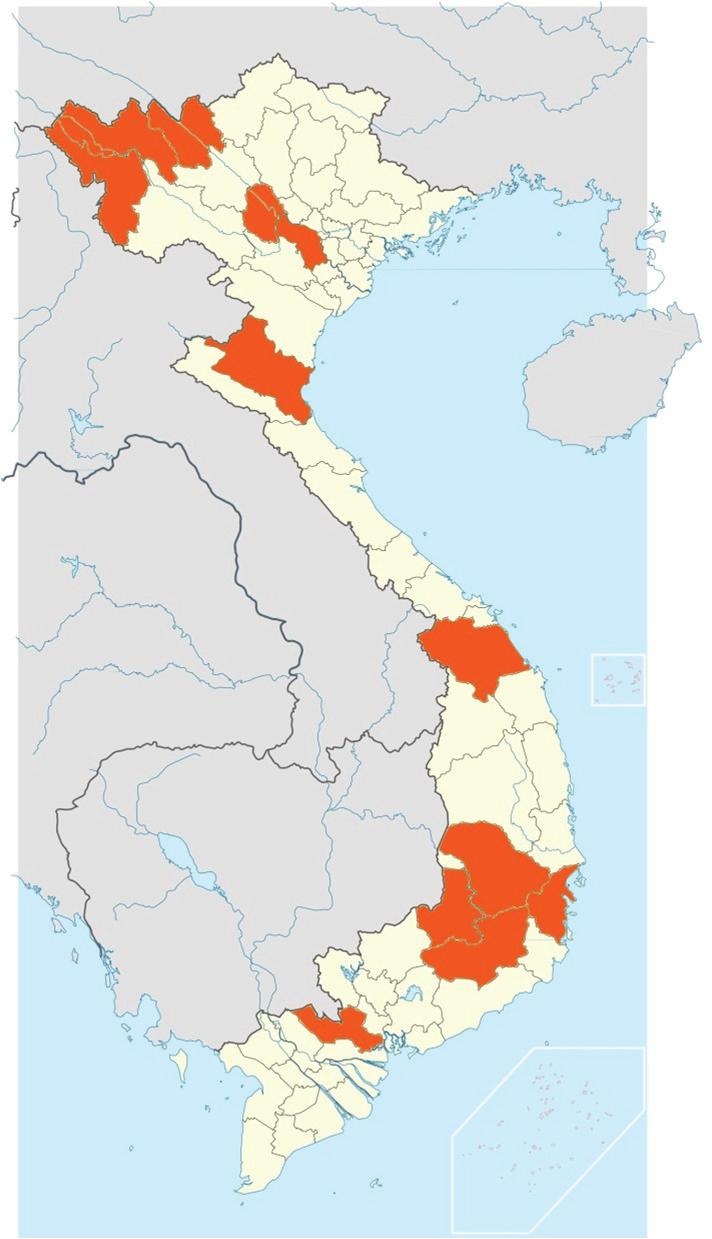 VARHS Provinces Red River Delta: Ha Tay North East: Lao Cai and Phu Tho North West: Lai Chau and Dien Bien North Central Coast: