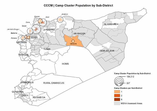 b. Camp Coordination and Camp Management (CCCM) As the conflict in Syria reaches its fourth year, increased numbers of civilians are forced to flee their houses seeking safer shelter.