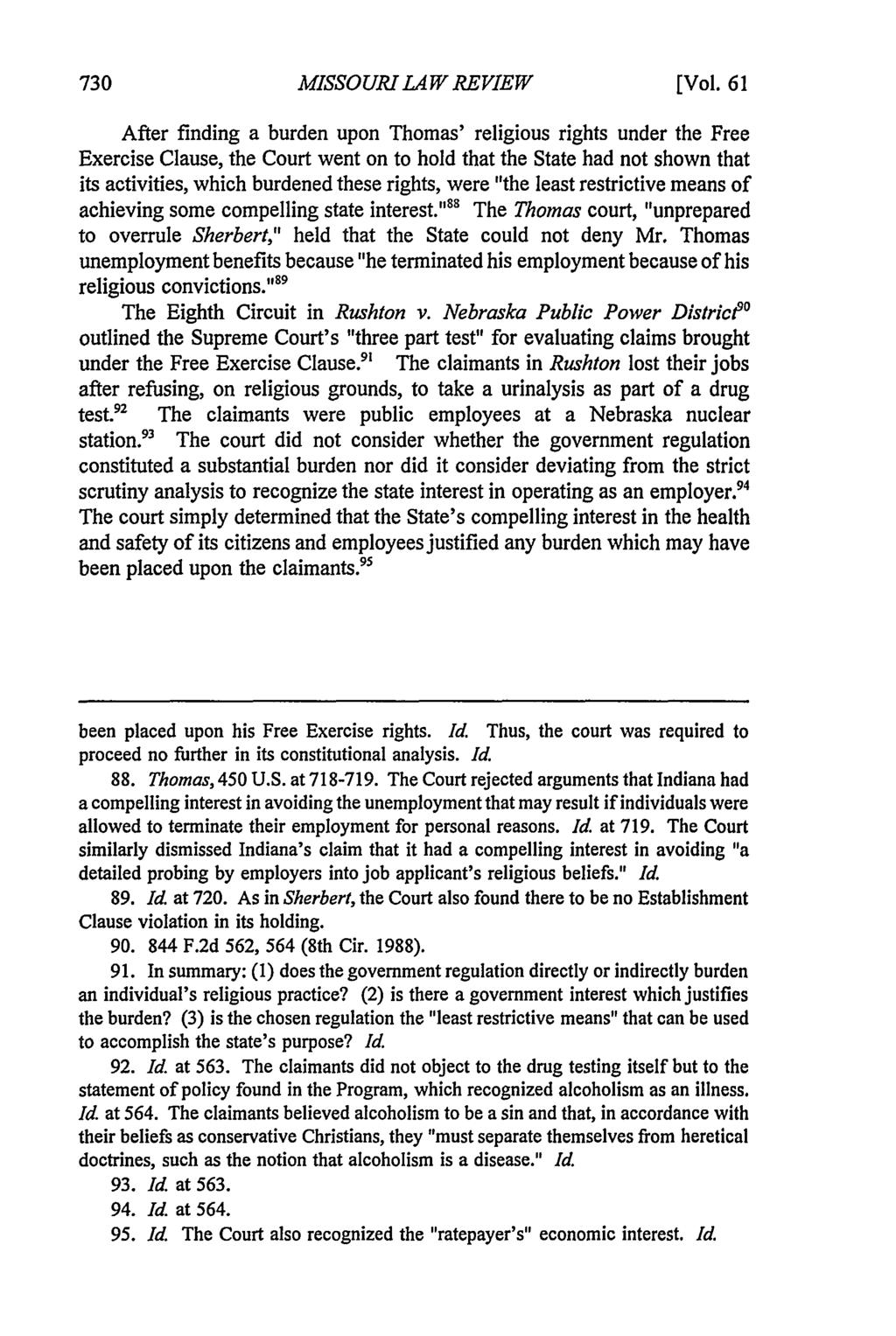 Missouri Law Review, Vol. 61, Iss. 3 [1996], Art. 9 MISSOURI LAW REVIEW [Vol.