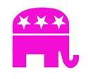 Republican candidates by combining the symbol of an