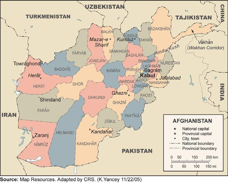 Figure 1. Map of Afghanistan Vincent Morelli Section Research Manager vmorelli@crs.