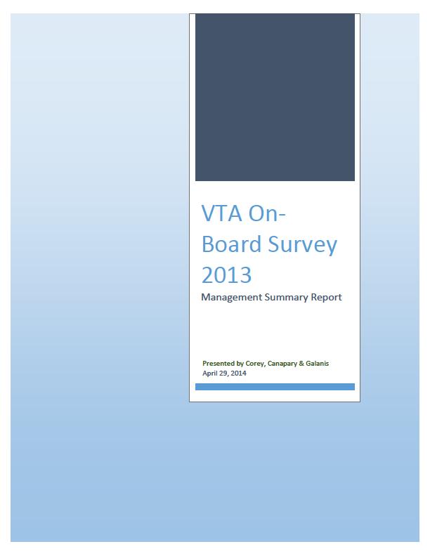 Exhibit 8: VTA On-Board Passenger Survey