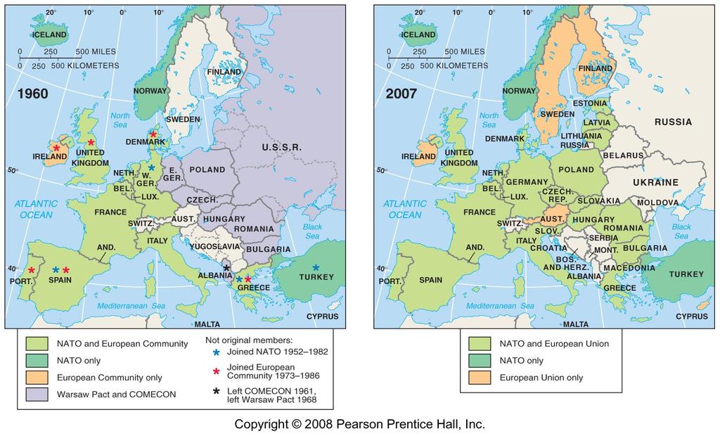 European Alliances, 1960 & 2007 Fig.